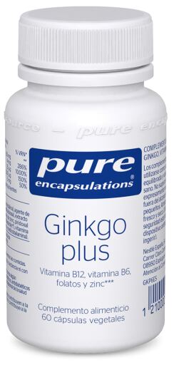 Pure Encapsulations Ginkgo Plus 60 Capsules
