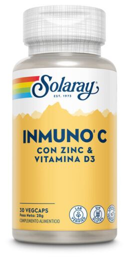 Solaray Immuno C With Zinc & Vitamin D3 30 Vegetable Capsules