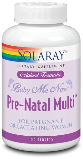 Solaray Baby Me Now Prenatal Multivitamin 150 Tablets