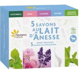 Fleurance Nature Chest of 5 Soaps with Donkey Milk