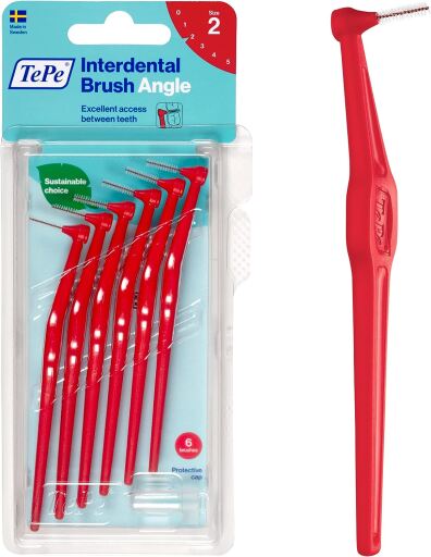 TePe Angle Interdental Brush 0.5 Red 6 Units