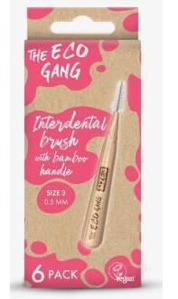 The Eco Gang Bamboo Interdental Brush No.3 0.5Mm 6 Units