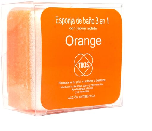 Tikis Square Sponge with Orange Soap 100 gr