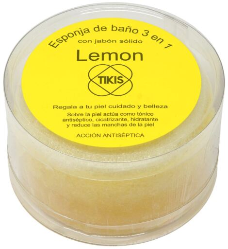 Tikis Round Sponge With Lemon Soap 100 gr