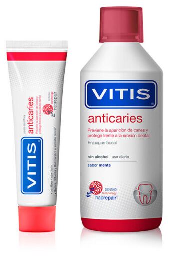 Vitis Anticaries Pack Paste 100 ml + Mouthwash 500 ml