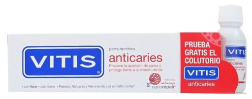 Vitis Anticaries Toothpaste 100 ml + Mouthwash 30 ml