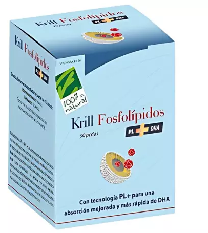 100% Natural Krill Phospholipids Pl+Dha 90 Pearls