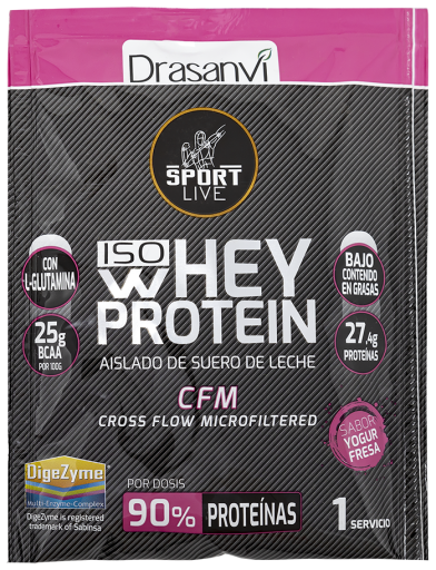 Drasanvi Whey Protein Isolate Strawberry Yogurt Sport Live 30 gr
