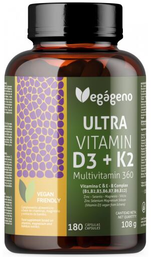 D3-K2 Multivitamin 360 180 Capsules