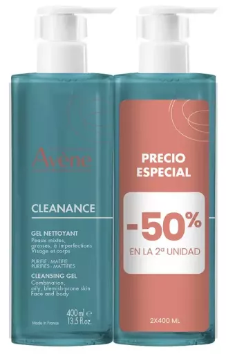 Av&egrave;ne Cleanance Cleansing Gel Pack 2 x 400 ml