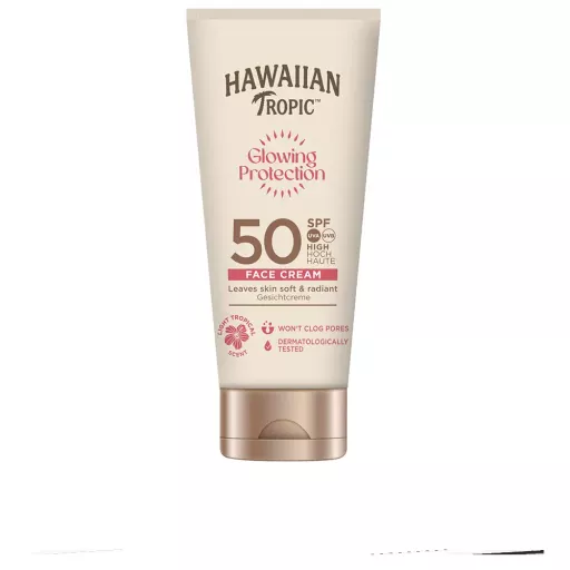 Hawaiian Tropic Glowing Protection Face Cream Spf50 50 ml