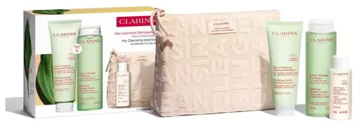 Clarins Essential Cleansing Kit for Combination to Oily Skin (4 Pieces)